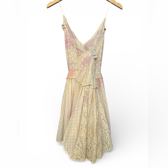 Free People Washed Ashore Mini Dress XS NWT Rare Sample Boho Coastal Festival - Picture 2 of 6